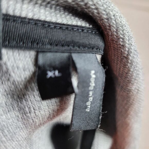 Theory Myhlo Hoodie Mens Size XL  Waffle-Knit Gray Cotton-Blend  2 Way  Zip-Up - Picture 9 of 10